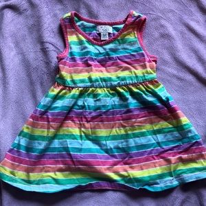 Baby girl rainbow summer dress with heart cutout
